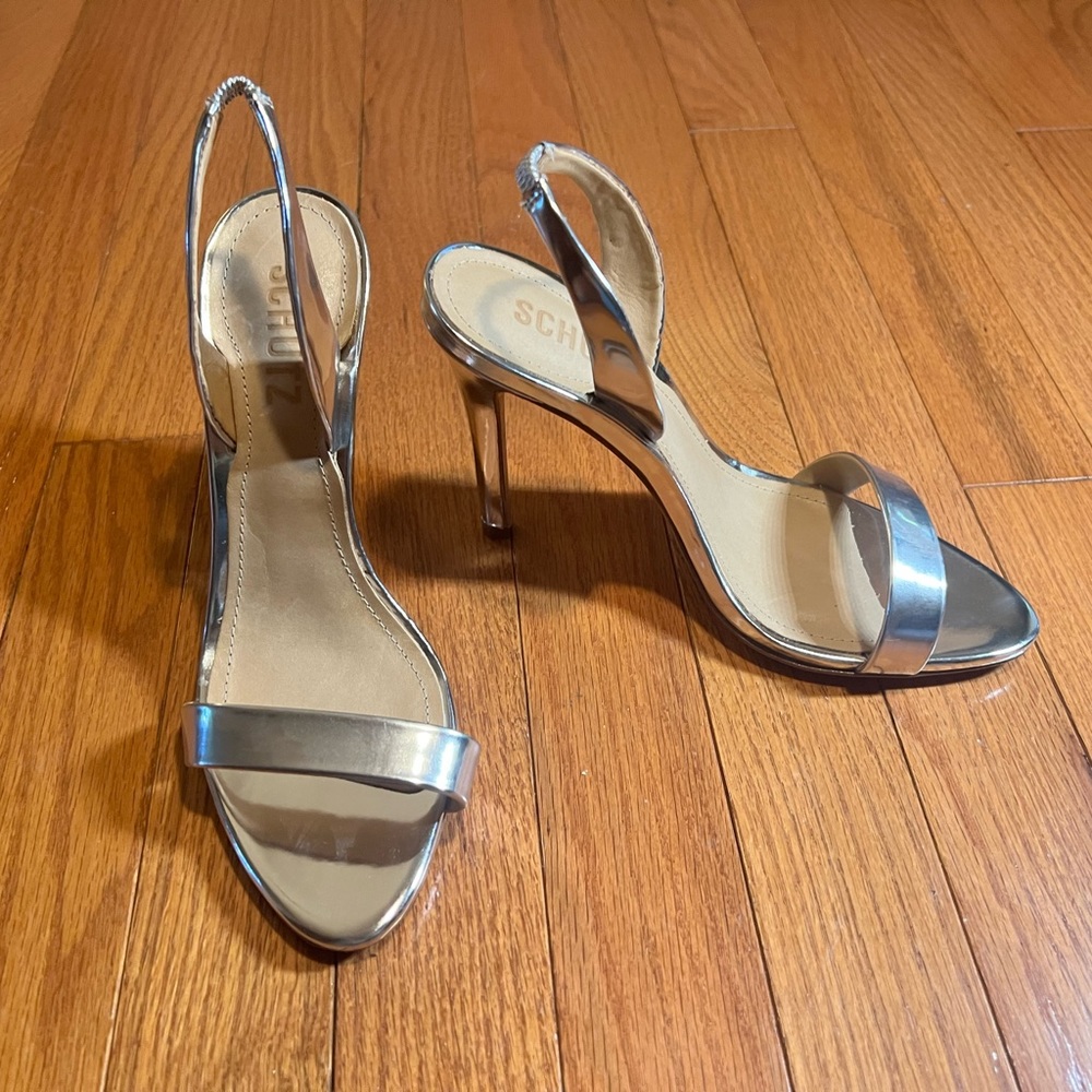 Schutz silver sandals